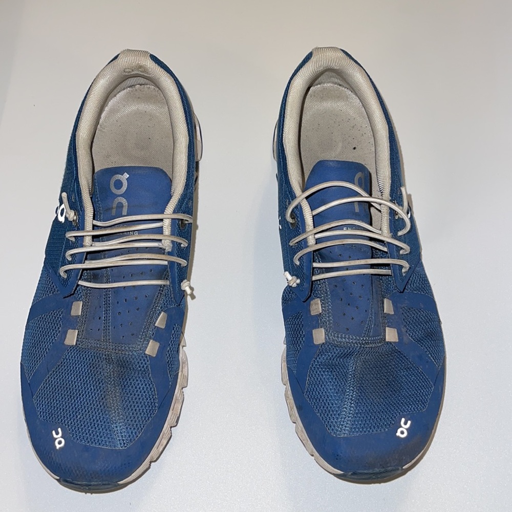 On Running Blue White Athletic Shoes - Picture 3 of 7